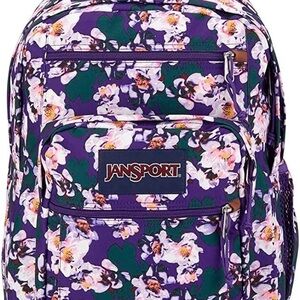 Jansport Women's Backpack in Purple with Floral Print